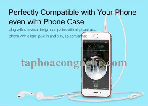 Ugreen 10746 0.5M màu Trắng Cáp âm thanh 3.5mm nối dài AV124 30010746